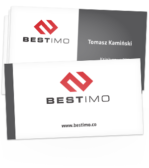 Clue - projekt logo i wizytówki Bestimo, Swarzędz